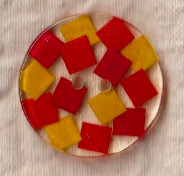 Jim knopfレジンボタン＊紙ふぶき レッド