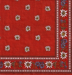 カクテルサイズ５枚組＊エーデルワイス レッド