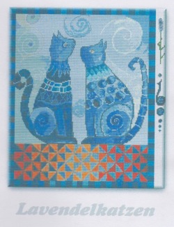 Farbenfrohチャートシート*Lavendelkatzen