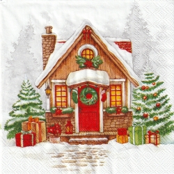 ５枚組ペーパーナプキン＊Festive House