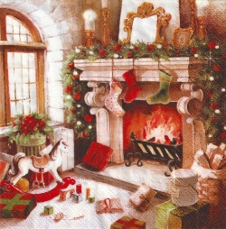 ５枚組ペーパーナプキン＊Christmas Magic