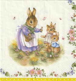 ５枚組ペーパーナプキン＊Fantasy Easter