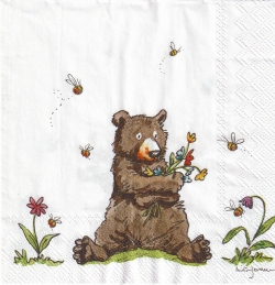 ５枚組ペーパーナプキン＊Honey Bear