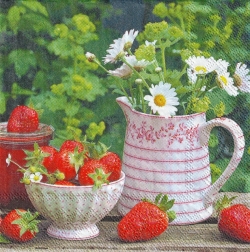 ５枚組ペーパーナプキン＊Sweet Strawberry