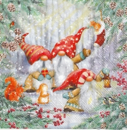 ５枚組ペーパーナプキン＊Snowy Forest