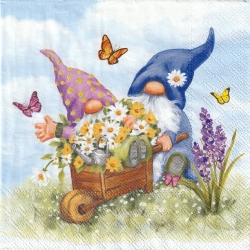５枚組ペーパーナプキン＊Gardening gnomes