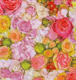 ５枚組ペーパーナプキン＊Bed of Roses