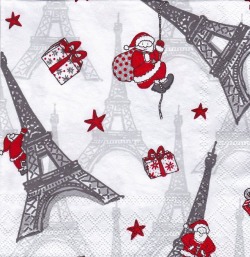 ５枚組ペーパーナプキン＊Christmas in Paris