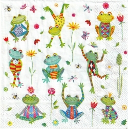 ５枚組ペーパーナプキン＊Happy Frogs