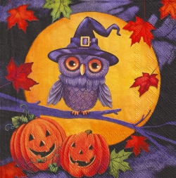５枚組ペーパーナプキン＊Halloween Owl