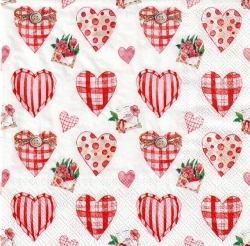 ５枚組ペーパーナプキン＊Lovely Hearts