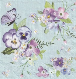 ５枚組ペーパーナプキン＊Spring FlowersＡ