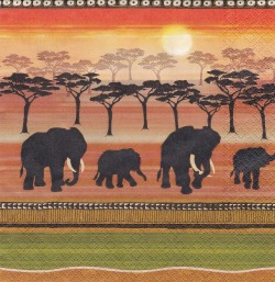 ５枚組ペーパーナプキン＊African Spirit