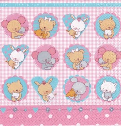 ５枚組ペーパーナプキン＊リトルファミリー＊ガール