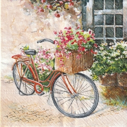 ５枚組ペーパーナプキン＊Flower Bike Ａ