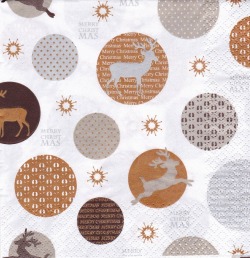 ５枚組ペーパーナプキン＊Deers in Dots
