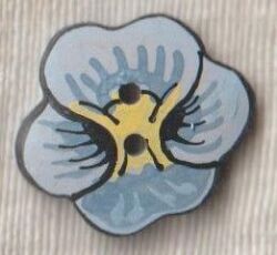 Jim Knopf＊手描きパンジー＊２穴ボタン