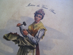 アンチックタイル画＊クルミ売り