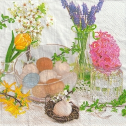 ５枚組ペーパーナプキン＊Flowers in Glass