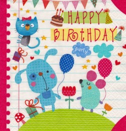 ５枚組ペーパーナプキン＊Child's Birthday
