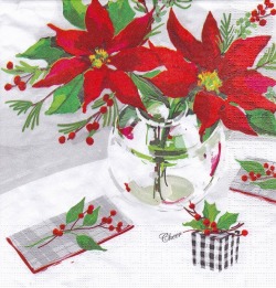 ５枚組ペーパーナプキン＊Table de Noel