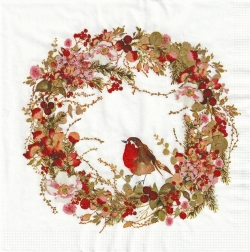 ５枚組ペーパーナプキン＊Breautiful Wreath
