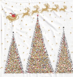 ５枚組ペーパーナプキン＊Joyeux Noel