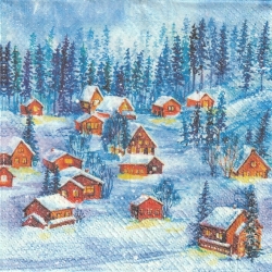 ５枚組ペーパーナプキン＊Winter Houses