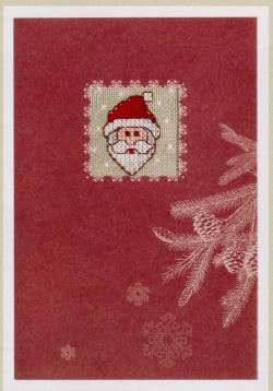 Rico刺繍キット＊クリスマスカード【サンタ】