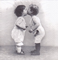 ５枚組ペーパーナプキン＊Kissing Babies