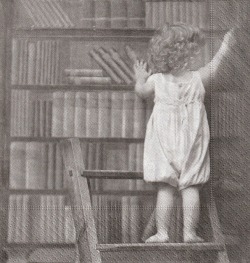 ５枚組ペーパーナプキン＊Library Boy