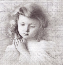 ５枚組ペーパーナプキン＊Girl Praying