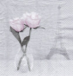５枚組ペーパーナプキン＊Roses Paris