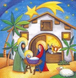 ５枚組ペーパーナプキン＊Holy Night