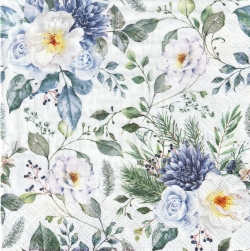 ５枚組ペーパーナプキン＊Winter Florals