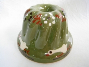 スフレンハイム焼き クグロフ型#14*オリーブグリーンB*走るアヒル