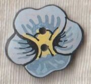 Jim Knopf*手描きパンジー*2穴ボタン