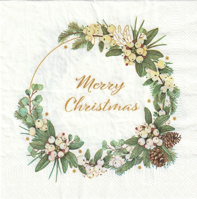 ５枚組ペーパーナプキン＊エレガントリース