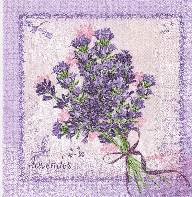 ５枚組ペーパーナプキン＊Bunch of Lavender