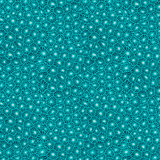 プリントコットン＊Coral＊ティール