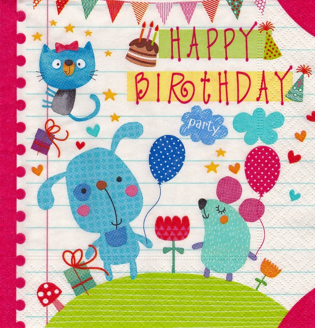 ５枚組ペーパーナプキン＊Child's Birthday