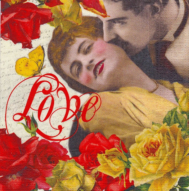 ５枚組ペーパーナプキン＊Vintage Kiss