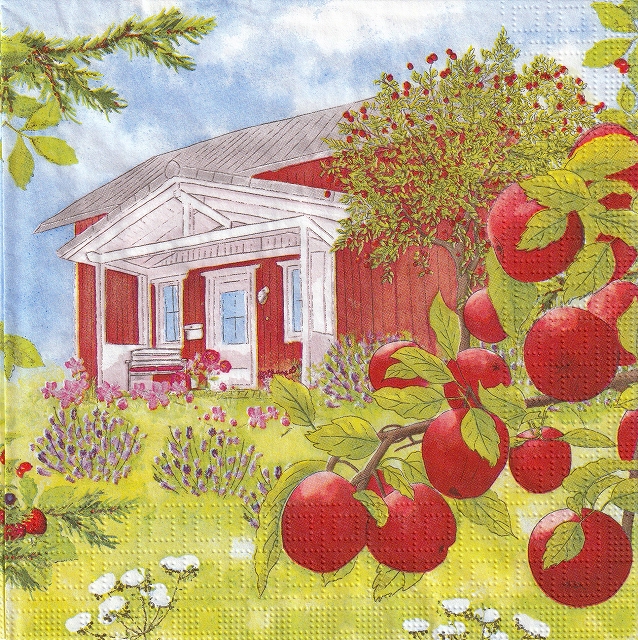 ５枚組ペーパーナプキン＊House in Sweden