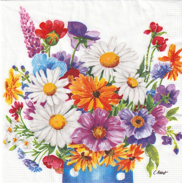 ５枚組ペーパーナプキン＊Flower Vase