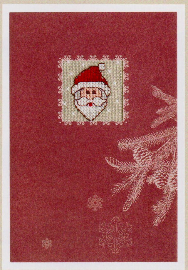 Rico刺繍キット＊クリスマスカード【サンタ】