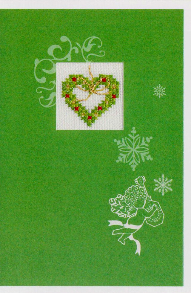 Rico刺繍キット＊クリスマスカード【ハート】