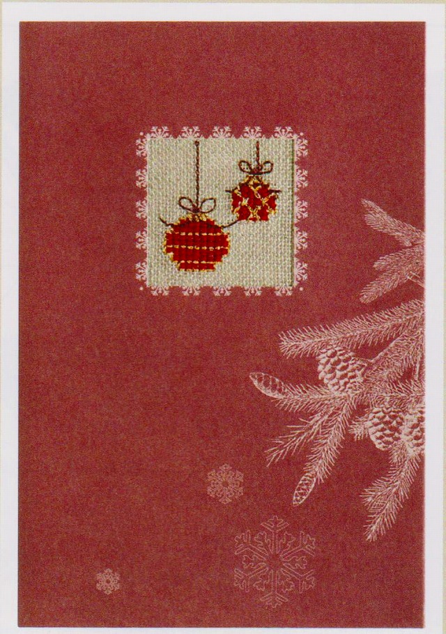 Rico刺繍キット＊クリスマスカード【バウブル】