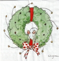 カクテルサイズ５枚組＊Mouse in Wreath