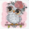 ５枚組ペーパーナプキン＊Cartoon Owl