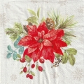 ５枚組ペーパーナプキン＊Christmas Bouquet